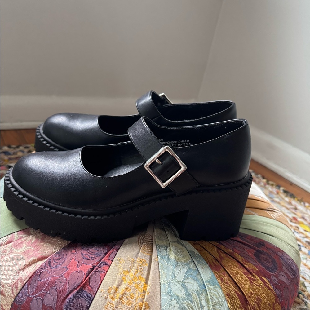Black Mary Jane Platform Shoes